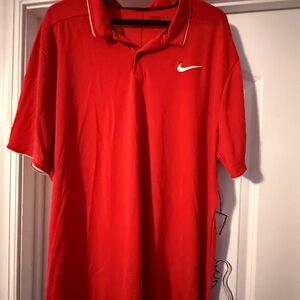 Nike Men's Vibrant Red Polo Shirt